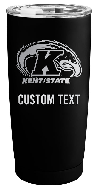 Kent State University Customizable Officially Licensed 16 oz Engraved Insulated Stainless Steel Tumbler Black