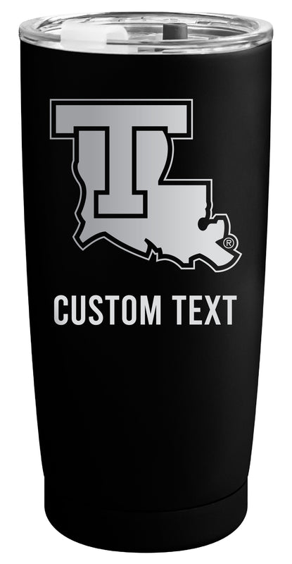 Louisiana Tech Bulldogs Customizable Officially Licensed 16 oz Engraved Insulated Stainless Steel Tumbler Black