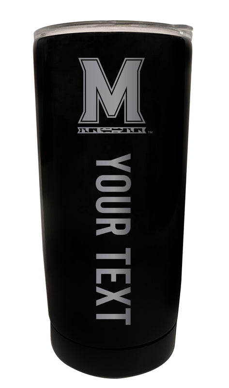 Maryland Terrapins Customizable 16 oz Engraved Stainless Steel Insulated Tumbler Officially Licensed Collegiate Product