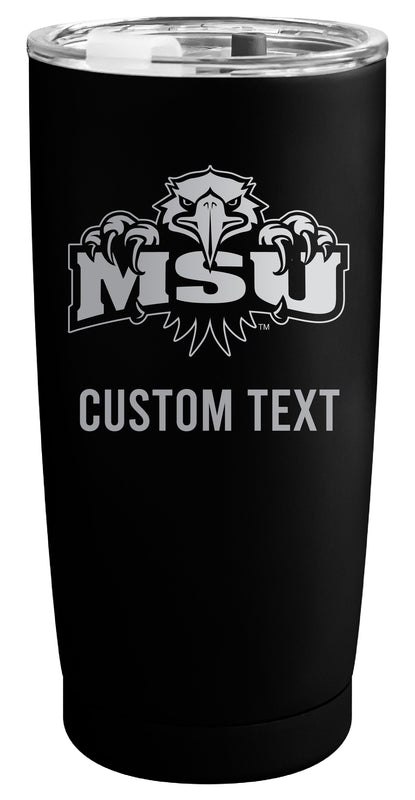 Morehead State University Customizable Officially Licensed 16 oz Engraved Insulated Stainless Steel Tumbler Black