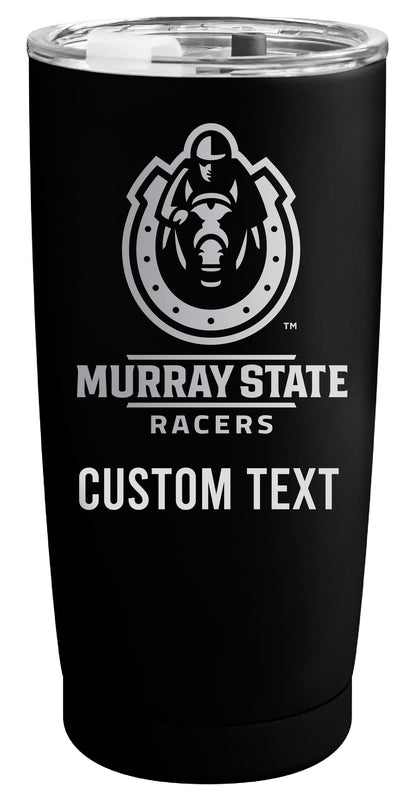Murray State University Customizable Officially Licensed 16 oz Engraved Insulated Stainless Steel Tumbler Black