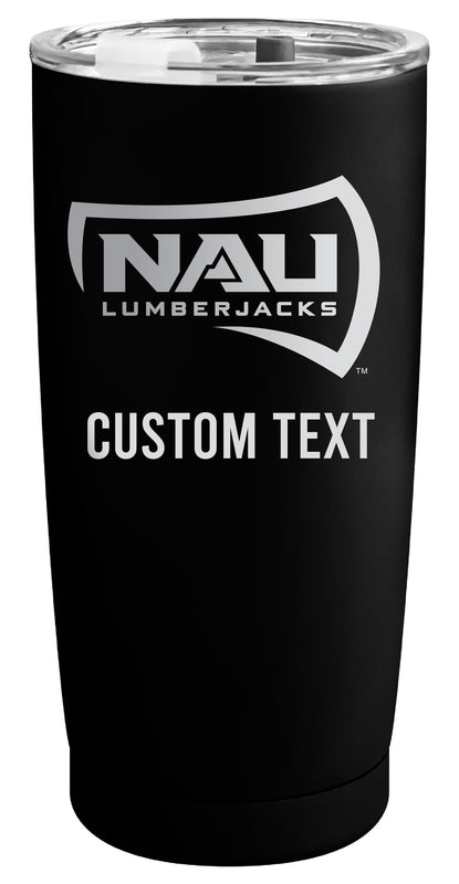 Northern Arizona University Customizable Officially Licensed 16 oz Engraved Insulated Stainless Steel Tumbler Black