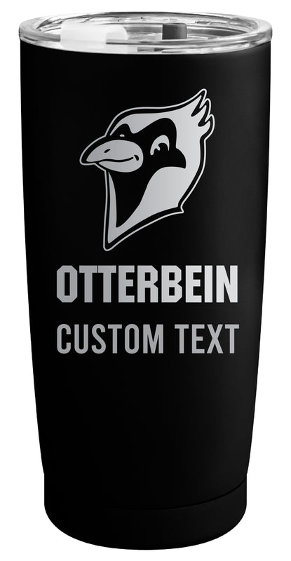 Otterbein University Customizable Officially Licensed 16 oz Engraved Insulated Stainless Steel Tumbler Black