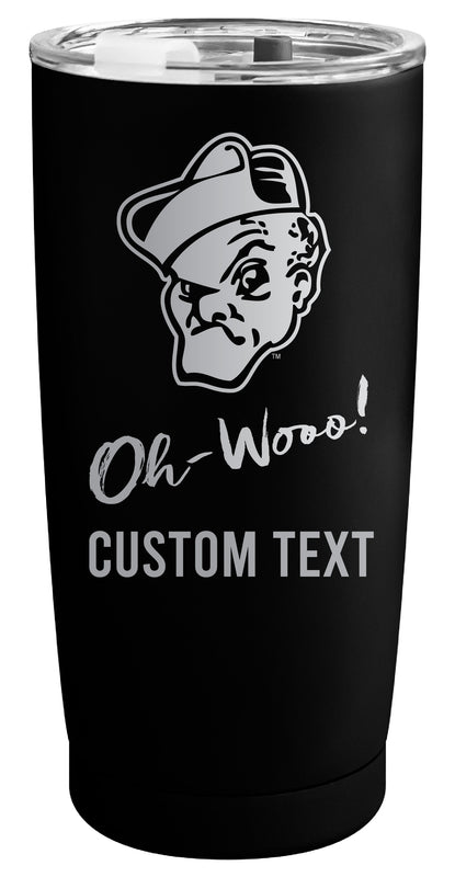 Ohio Wesleyan University Customizable Officially Licensed 16 oz Engraved Insulated Stainless Steel Tumbler Black