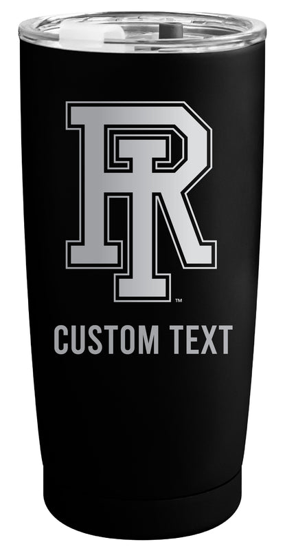 Rhode Island University Customizable Officially Licensed 16 oz Engraved Insulated Stainless Steel Tumbler Black