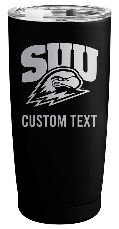 Southern Utah University Customizable Officially Licensed 16 oz Engraved Insulated Stainless Steel Tumbler Black