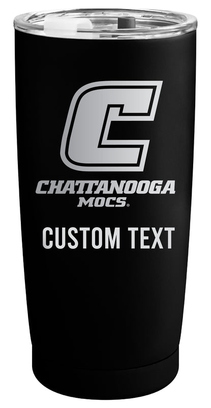 University of Tennessee at Chattanooga Customizable Officially Licensed 16 oz Engraved Insulated Stainless Steel Tumbler Black