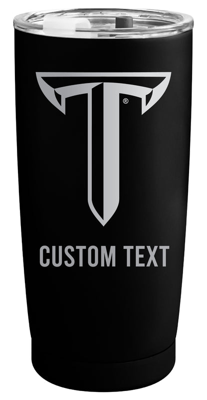 Troy University Customizable Officially Licensed 16 oz Engraved Insulated Stainless Steel Tumbler Black