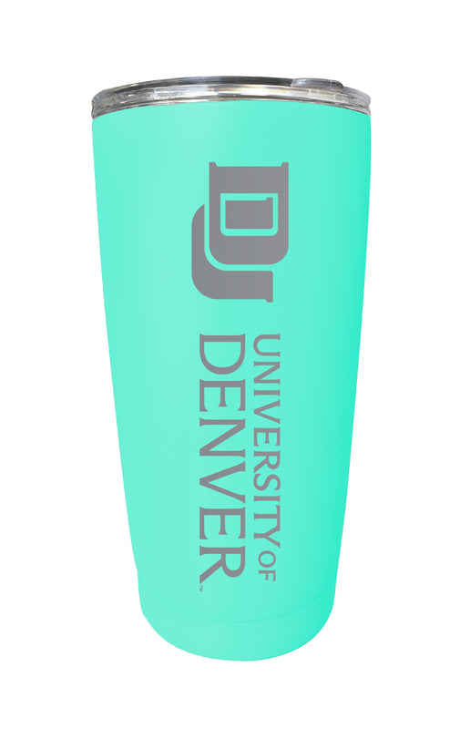 University of Denver Pioneers 16 oz Stainless Steel Etched Tumbler - Choose Your Color
