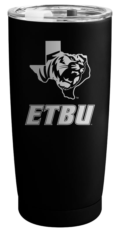 East Texas Baptist University Officially Licensed 16 oz Engraved Insulated Stainless Steel Tumbler Black
