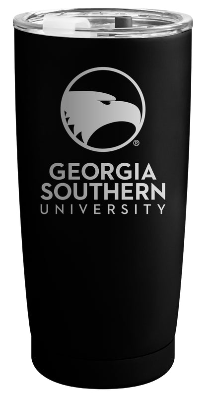 Georgia Southern Eagles Officially Licensed 16 oz Engraved Insulated Stainless Steel Tumbler Black