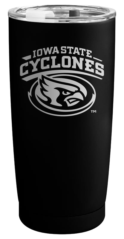 Iowa State Cyclones Officially Licensed 16 oz Engraved Insulated Stainless Steel Tumbler Black