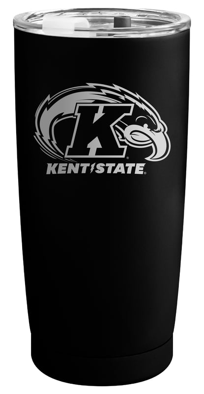 Kent State University Officially Licensed 16 oz Engraved Insulated Stainless Steel Tumbler Black