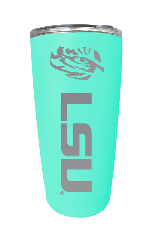 LSU Tigers 16 oz Stainless Steel Etched Tumbler - Choose Your Color