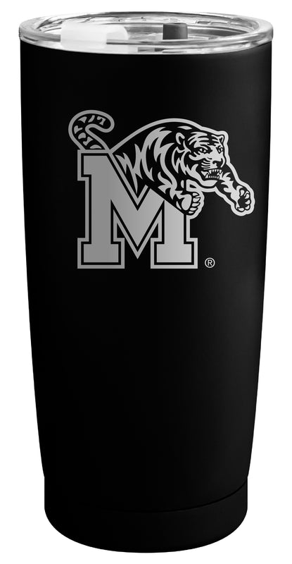 Memphis Tigers Officially Licensed 16 oz Engraved Insulated Stainless Steel Tumbler Black