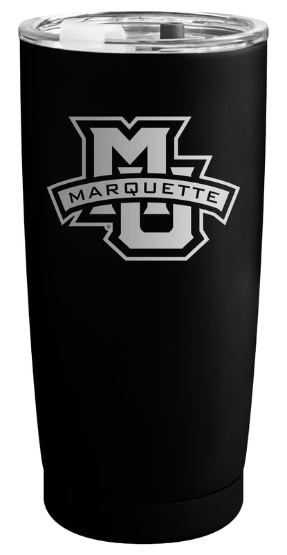 Marquette Golden Eagles Officially Licensed 16 oz Engraved Insulated Stainless Steel Tumbler Black