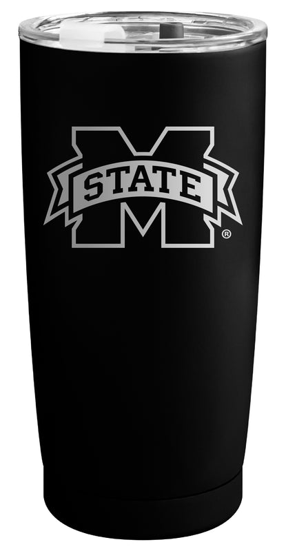Mississippi State Bulldogs Officially Licensed 16 oz Engraved Insulated Stainless Steel Tumbler Black