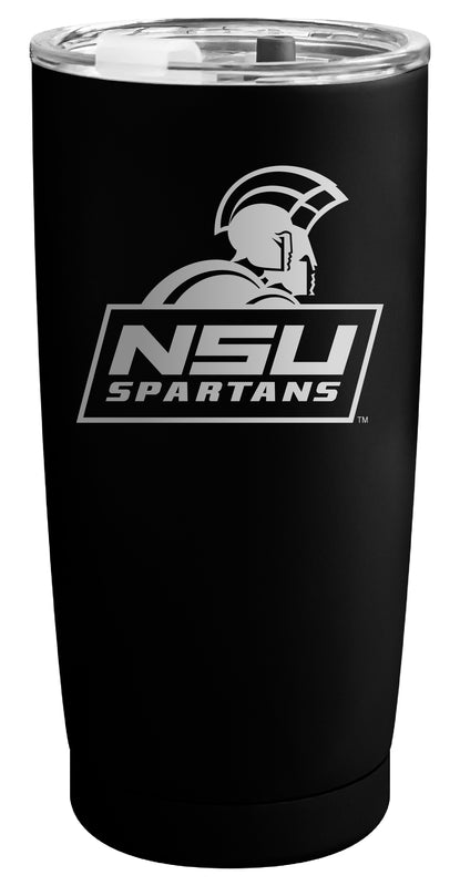 Norfolk State University Officially Licensed 16 oz Engraved Insulated Stainless Steel Tumbler Black