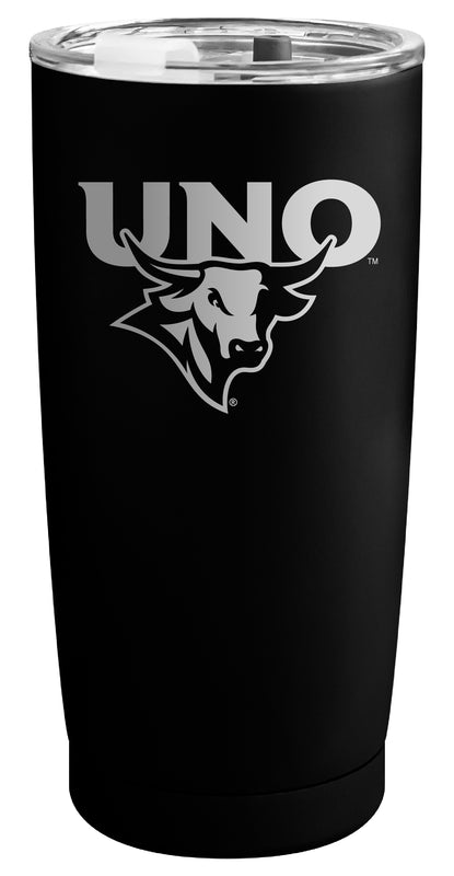 Nebraska at Omaha Officially Licensed 16 oz Engraved Insulated Stainless Steel Tumbler Black