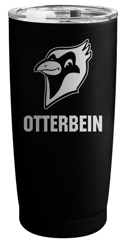 Otterbein University Officially Licensed 16 oz Engraved Insulated Stainless Steel Tumbler Black