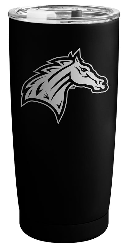 Rider University Broncs Officially Licensed 16 oz Engraved Insulated Stainless Steel Tumbler Black