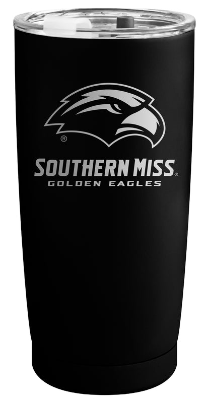 Southern Mississippi Golden Eagles Officially Licensed 16 oz Engraved Insulated Stainless Steel Tumbler Black
