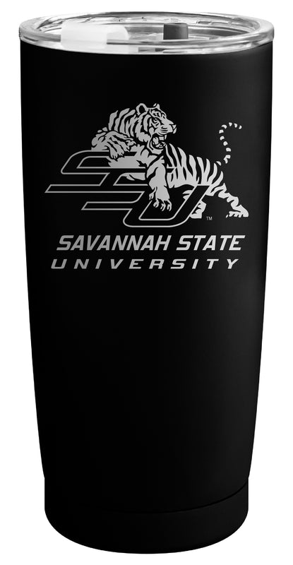 Savannah State University Officially Licensed 16 oz Engraved Insulated Stainless Steel Tumbler Black