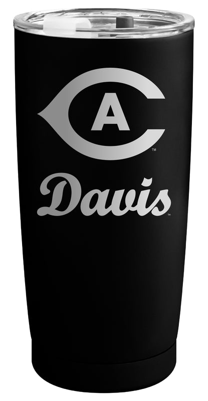 UC Davis Aggies Officially Licensed 16 oz Engraved Insulated Stainless Steel Tumbler Black