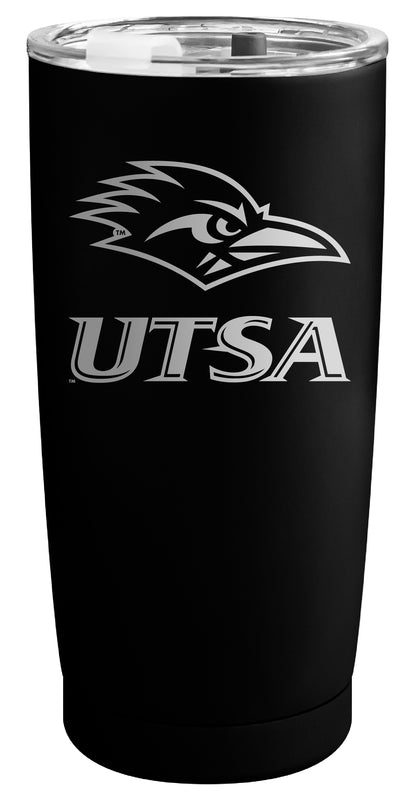 UTSA Roadrunners Officially Licensed 16 oz Engraved Insulated Stainless Steel Tumbler Black
