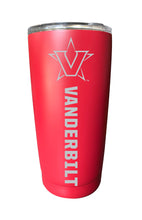 Load image into Gallery viewer, Vanderbilt University 16 oz Stainless Steel Etched Tumbler - Choose Your Color
