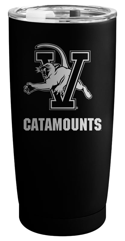 Vermont Catamounts Officially Licensed 16 oz Engraved Insulated Stainless Steel Tumbler Black