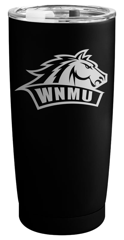 Western New Mexico University Officially Licensed 16 oz Engraved Insulated Stainless Steel Tumbler Black