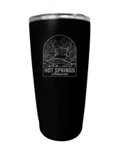 Load image into Gallery viewer, Hot Springs Arkansas Souvenir 16 oz Engraved Stainless Steel Insulated Tumbler Black 2-Pack
