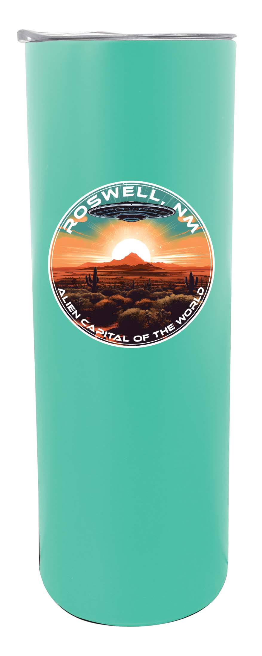 Roswell New Mexico Design A Souvenir 20 oz Insulated Stainless Steel Skinny Tumbler Seafoam 4-Pack