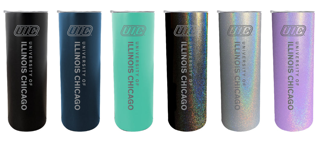 University of Illinois at Chicago NCAA Laser-Engraved Tumbler - 16oz Stainless Steel Insulated Mug