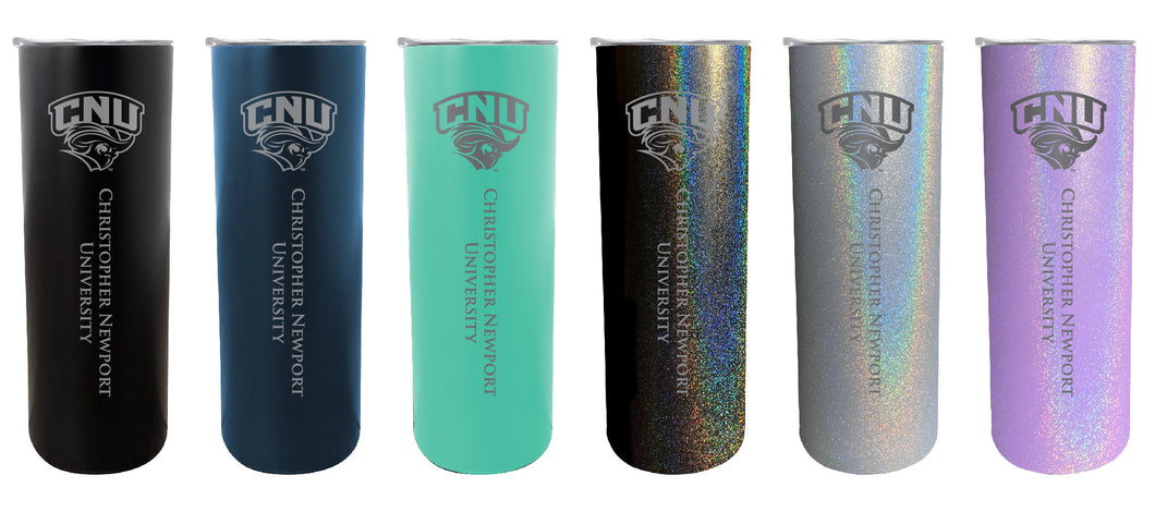 Christopher Newport Captains NCAA Laser-Engraved Tumbler - 16oz Stainless Steel Insulated Mug