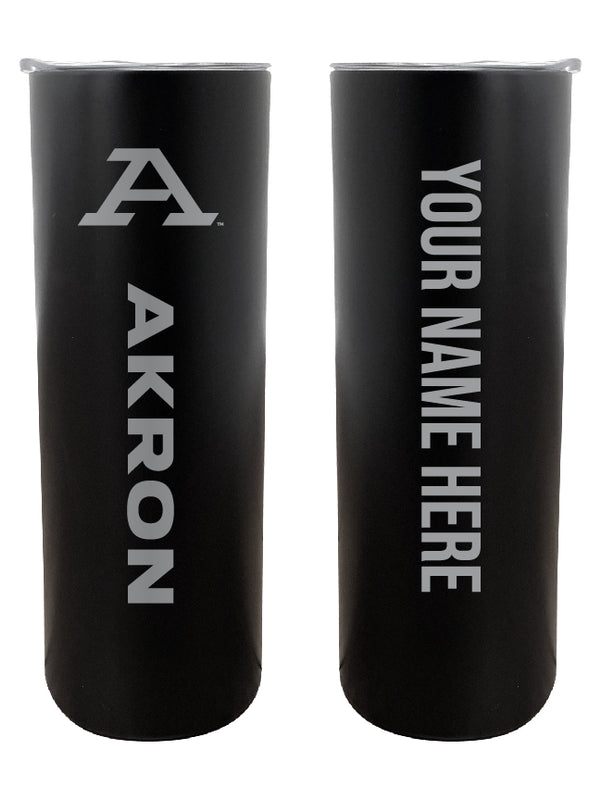 Akron Zips Customizable 20 oz Engraved Insulated Skinny Tumbler Officially Licensed Collegiate Product Black 
