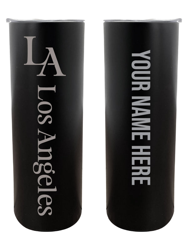 California State University Los Angeles Customizable 20 oz Engraved Insulated Skinny Tumbler Officially Licensed Collegiate Product Black 