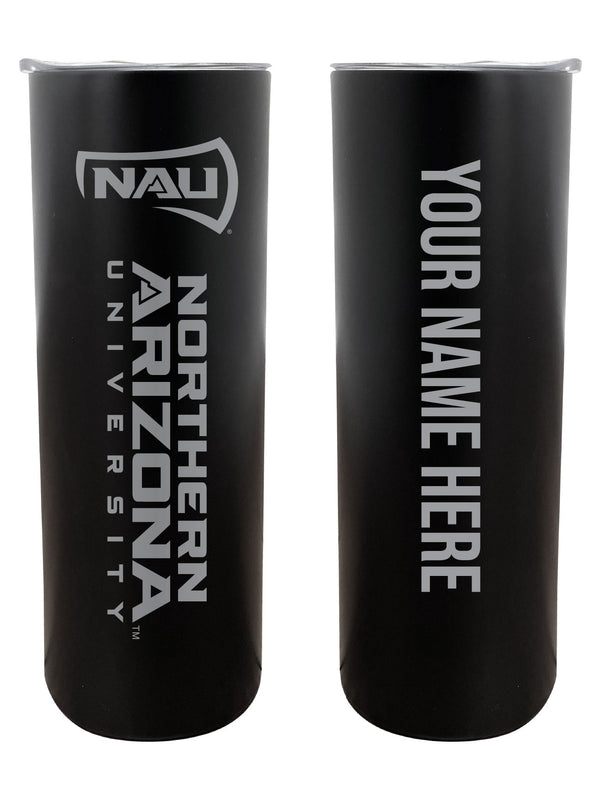Northern Arizona University Customizable 20 oz Engraved Insulated Skinny Tumbler Officially Licensed Collegiate Product Black 