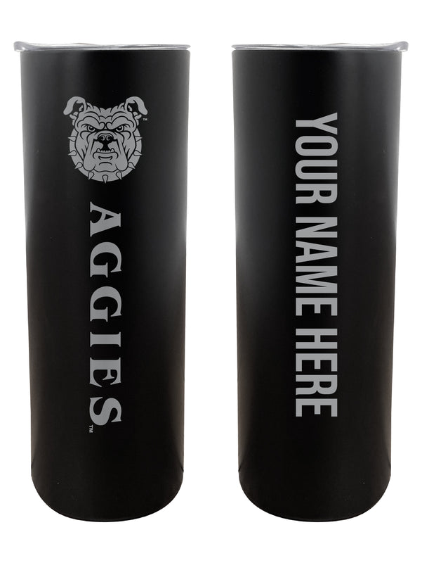North Carolina A&T State Aggies Customizable 20 oz Engraved Insulated Skinny Tumbler Officially Licensed Collegiate Product Black 
