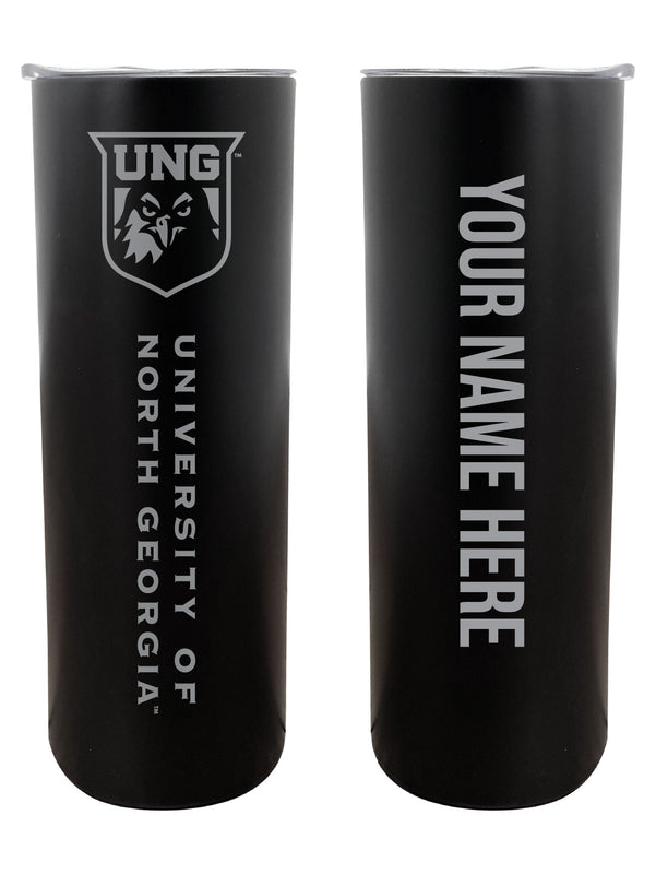North Georgia Nighhawks Customizable 20 oz Engraved Insulated Skinny Tumbler Officially Licensed Collegiate Product Black 