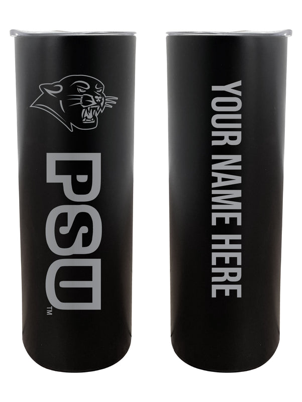 Plymouth State University Customizable 20 oz Engraved Insulated Skinny Tumbler Officially Licensed Collegiate Product Black 