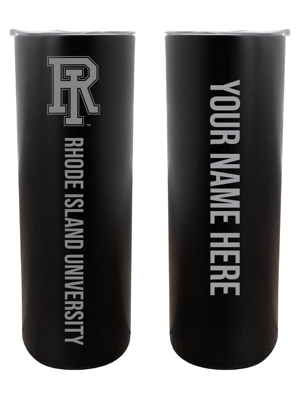 Rhode Island University Customizable 20 oz Engraved Insulated Skinny Tumbler Officially Licensed Collegiate Product Black 