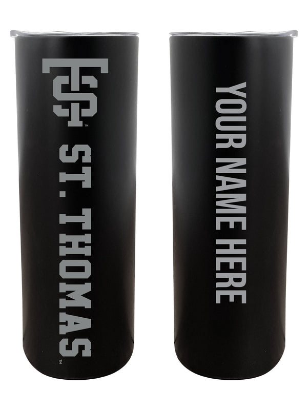 University of St. Thomas Customizable 20 oz Engraved Insulated Skinny Tumbler Officially Licensed Collegiate Product Black 