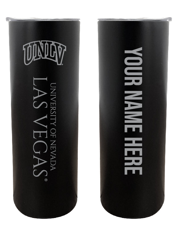 UNLV Rebels Customizable 20 oz Engraved Insulated Skinny Tumbler Officially Licensed Collegiate Product Black 