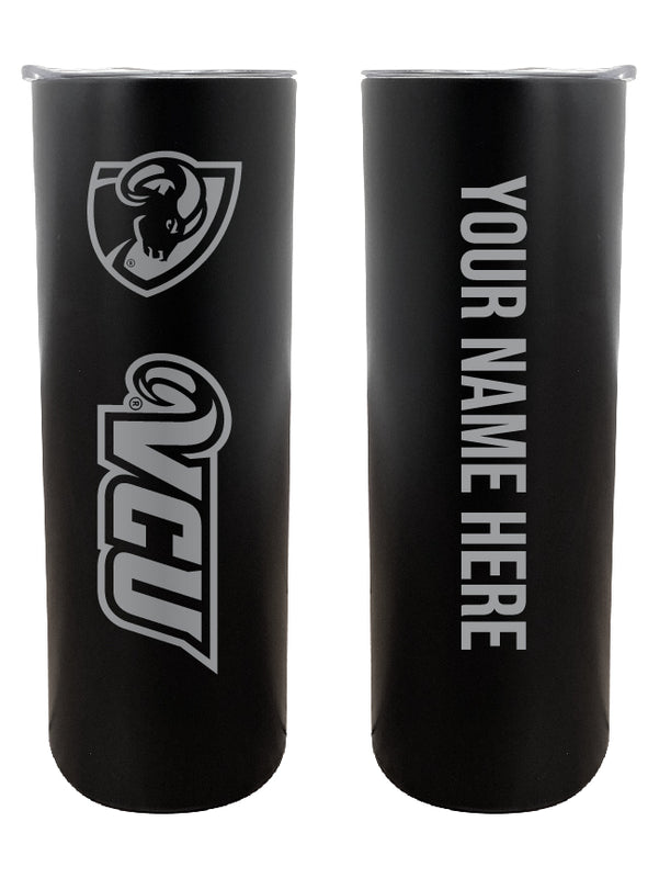 Virginia Commonwealth Customizable 20 oz Engraved Insulated Skinny Tumbler Officially Licensed Collegiate Product Black 