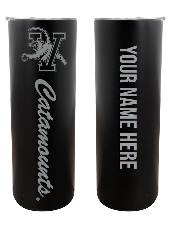 Vermont Catamounts Customizable 20 oz Engraved Insulated Skinny Tumbler Officially Licensed Collegiate Product Black 