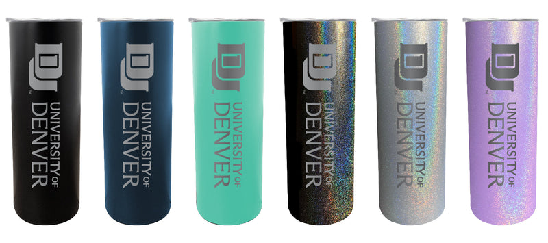 University of Denver Pioneers NCAA Laser-Engraved Tumbler - 16oz Stainless Steel Insulated Mug