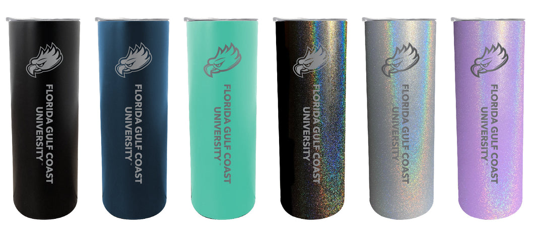 Florida Gulf Coast Eagles NCAA Laser-Engraved Tumbler - 16oz Stainless Steel Insulated Mug