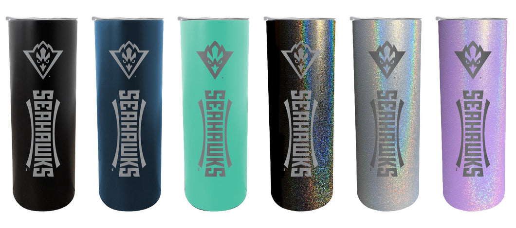 North Carolina Wilmington Seahawks NCAA Laser-Engraved Tumbler - 16oz Stainless Steel Insulated Mug